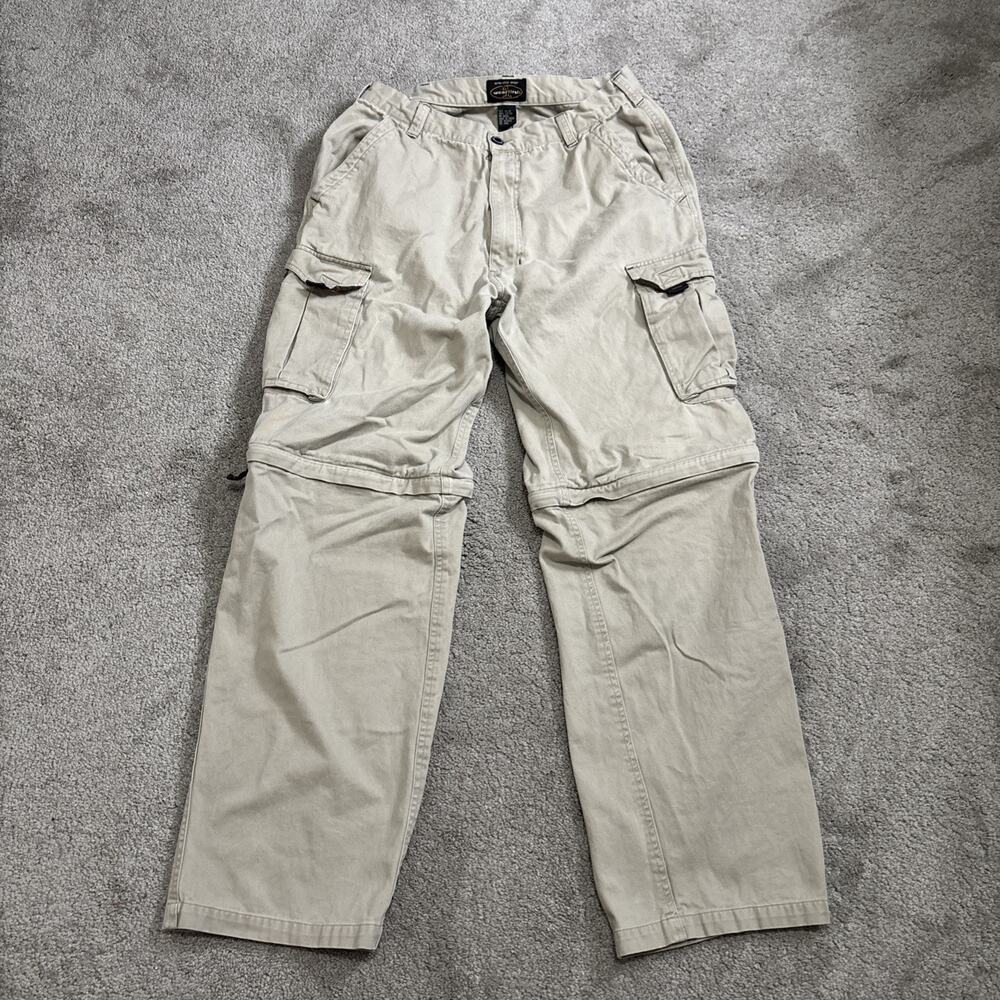 Vintage Y2K WearFirst Convertible Cargo Pants Mens Sz 33x34 Baggy Skater Grunge